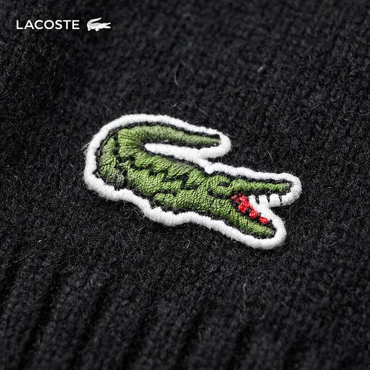 【海南专供价】Lacoste法国鳄鱼男女同款新款拼色潮流开衫针织衫AH0811-10 商品图4
