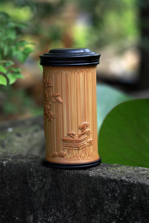 四季平安°竹雕茶叶罐 商品图1
