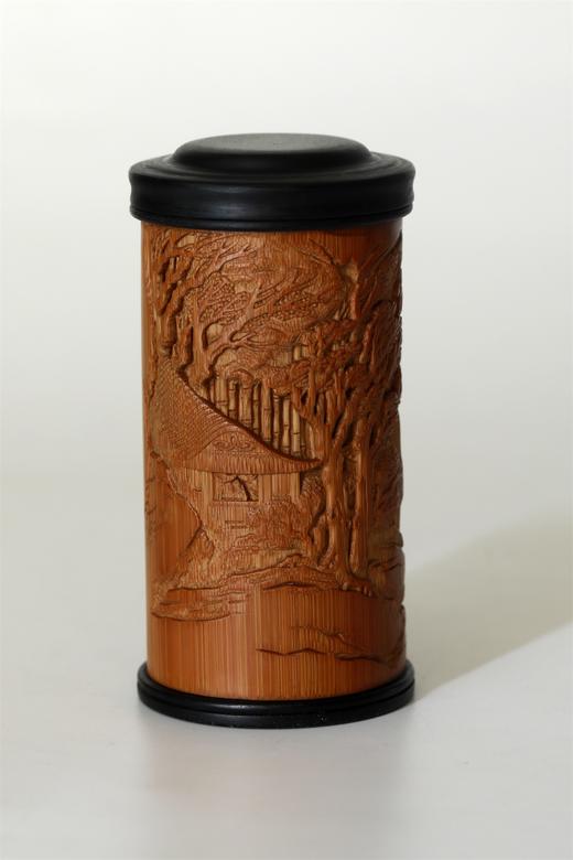 秋声赋°竹雕茶叶罐 商品图4