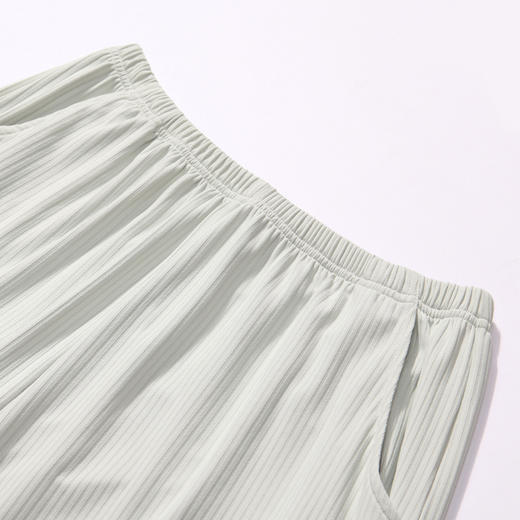 都市丽人生活家居春夏睡衣女牛奶丝抽条家居服薄款短袖长裤女士牛奶丝套装LH42B5 商品图6