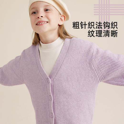 【安哥拉纤绒纱 柔软抗起球】儿童气质百搭开衫毛衣PQMY2314 商品图2