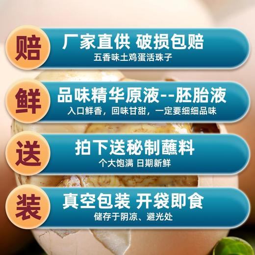 【鲜嫩多汁！土鸡蛋活珠子】真空包装新鲜13天鸡胚蛋30枚即食熟食五香毛蛋毛鸡蛋钢化蛋整箱10枚-觅食坊 商品图1