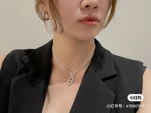 Hermès 爱马仕猪鼻子Farandole 纯银针扣项链 商品图1