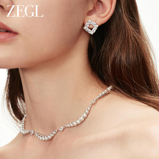 ZEGL设计师法式人造珍珠项链女秋冬2023新款爆款轻奢高级感锁骨链 商品图4