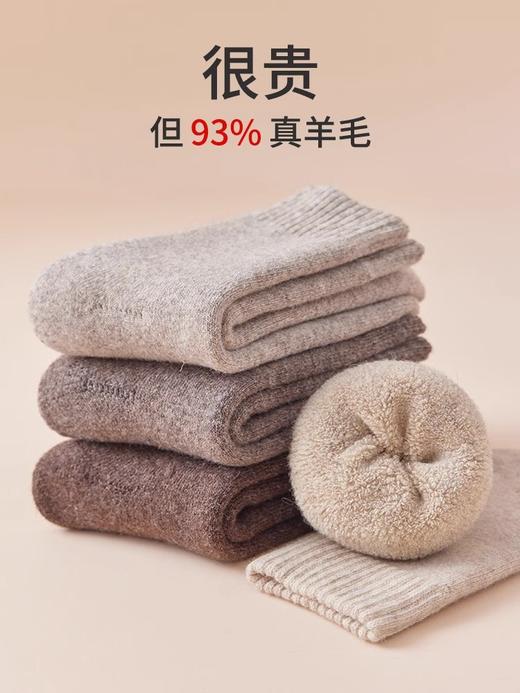 加厚羊毛袜男冬季加绒保暖家居睡眠中筒厚袜子男士羊绒冬天长袜 商品图0