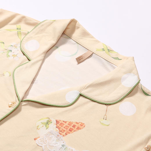 都市丽人好睡好眠春夏睡衣女抗皱绵家居服薄款长袖长裤女士套装LH41A7 商品图5