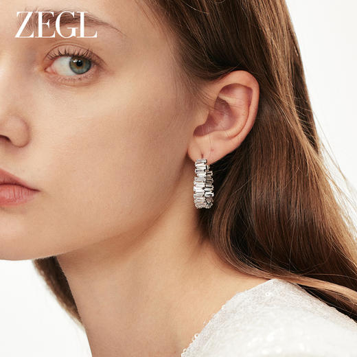ZEGL法式爱心耳圈女2023新款爆款秋冬高级感耳环耳钉耳扣银针耳饰 商品图3