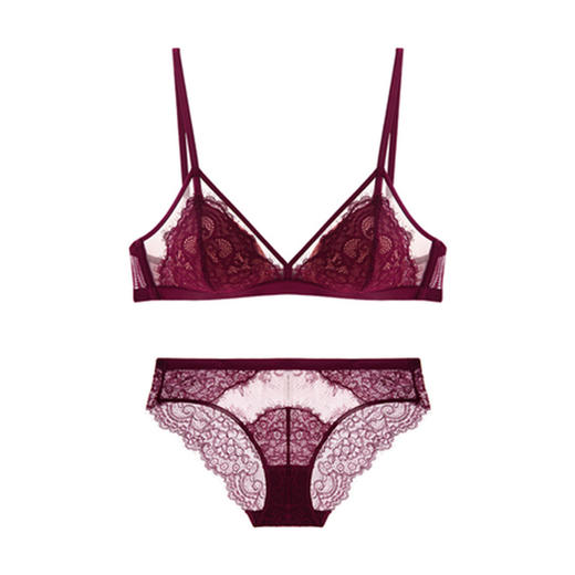 【用心调好料，呵护娇胸】红法式性感蕾丝文胸套装，舒适薄款睫毛女式内衣套装，轻盈柔软，贴合身体曲线，让您感受到无与伦比的舒适感！ 商品图7