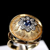 德国古董14K金镶嵌蓝宝石钻石豪戒 商品缩略图5