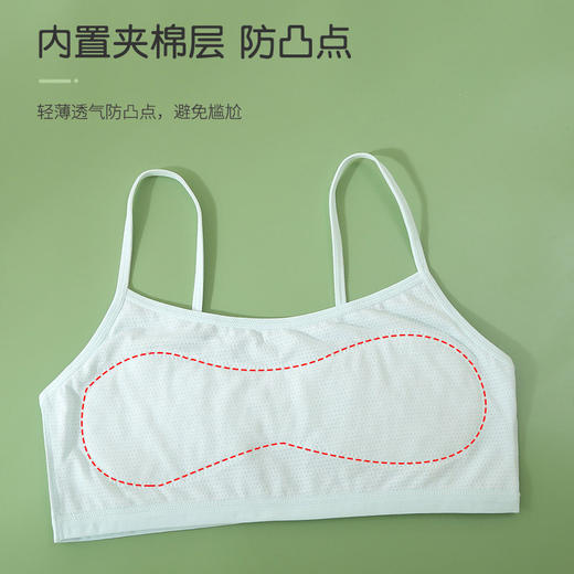 【清新简约配色，青春有活力！】女童儿童内衣，发育期小学生少女纯棉打底背心10-12岁女孩文胸薄款，无论是日常穿着还是运动时使用，都能够为女童带来全天候的舒适感受！ 商品图2