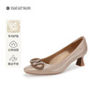 natursun法式气质单鞋女秋季不累脚上班通勤鞋方跟高跟鞋N24124310 商品缩略图0