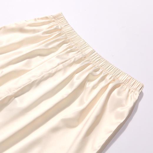 都市丽人亲情蜜语好睡好眠春夏睡衣女哑光弹力色丁家居服薄款长袖长裤女士丝质套装新年本命年红品LH40A5 商品图8