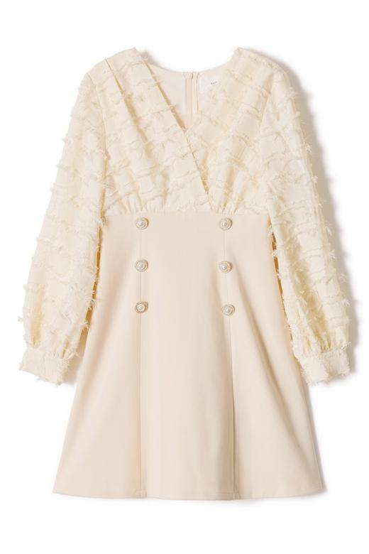 Le Malene 双排扣流苏V领连衣裙 8518 商品图3