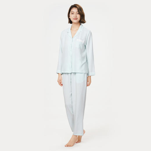 都市丽人好睡好眠春夏睡衣女软绵绵家居服薄款长袖长裤女士套装LH41A4 商品图2