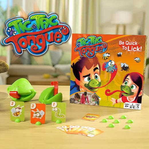 【好玩益智，亲子互动！】青蛙嘴吐舌头吹吹乐儿童玩具，桌游变色龙蜥蜴面罩亲子益智新年游戏道具，过年当中拉上小伙伴来上一场有趣桌游吧 商品图0