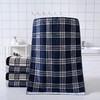 【武汉.蔡甸区】银鹏汉棉半毛圈印花毛巾两条装（0.3*0.7m，墨蓝大格+黑白大格） 商品缩略图0
