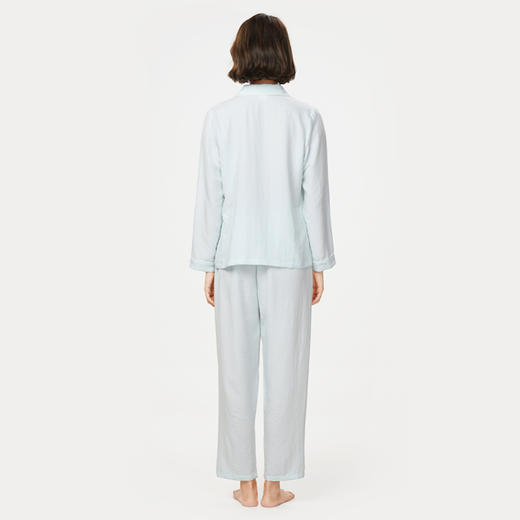 都市丽人好睡好眠春夏睡衣女软绵绵家居服薄款长袖长裤女士套装LH41A4 商品图3