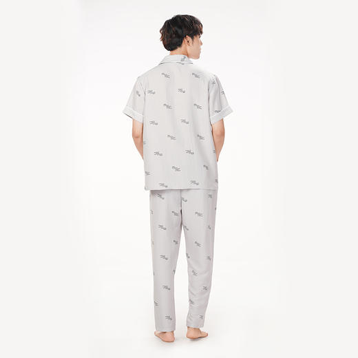 都市丽人都市锋尚好睡好眠春夏睡衣男软绵绵印花家居服薄款短袖长裤男士套装FH41A5 商品图4