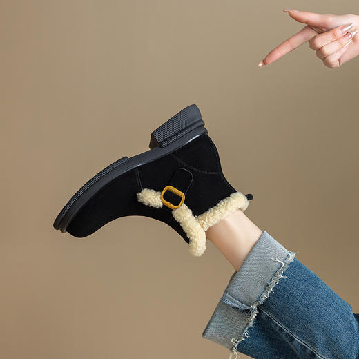 冬季新款，巨保暖羊羔毛厚底马丁靴XWJ-X180-18 商品图10