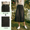 OLrain欧芮儿黑色牛仔半身裙女早春2024年新款洗水显瘦直筒半裙 商品缩略图4