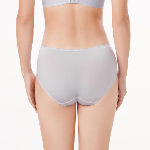 都市丽人薄透丝滑内裤女蕾丝+泳布内裤平角内裤YP42A2 商品图2