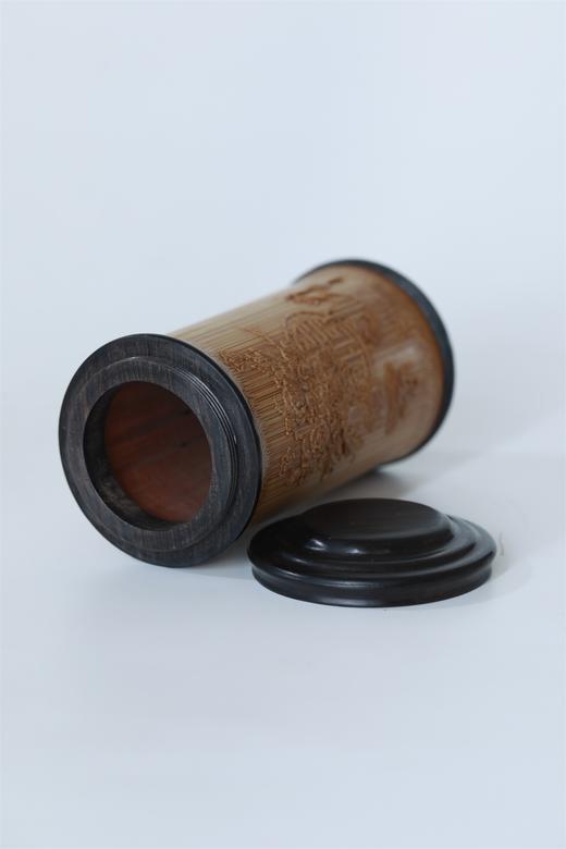 平安如意°竹雕茶叶罐 商品图7