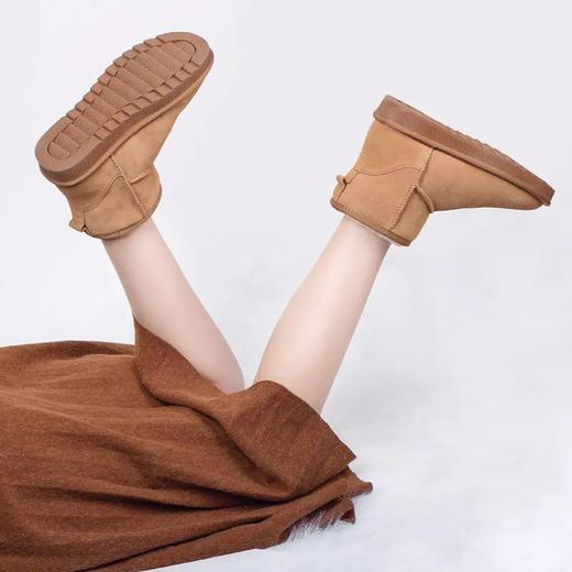 PSQUEEN女款雪地靴 澳洲进口材料 羊皮毛一体 磨砂牛皮 TPR牛筋底 加厚保暖 商品图1