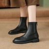 【女鞋专场】马丁靴女真皮短靴2023秋冬新款裸靴弹力靴粗跟厚底瘦瘦靴百搭短靴 商品缩略图3