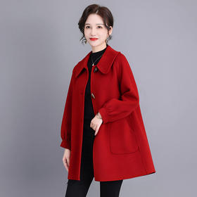 OSL 2305宽松双面羊绒大衣羊毛双面呢大衣