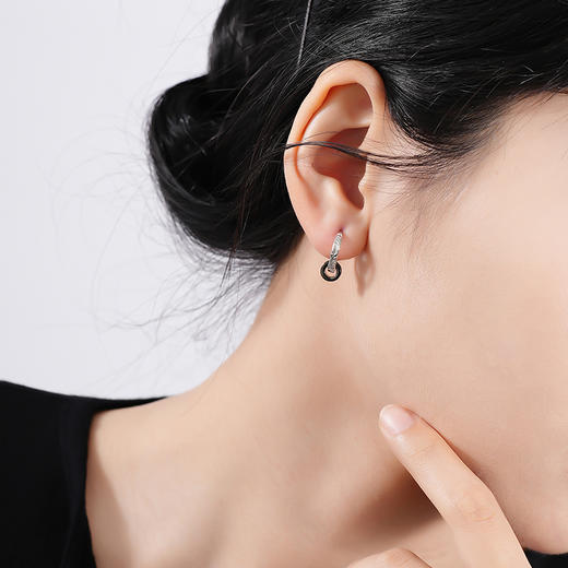 【问幽】S925银纹理撞色耳扣【YF-E3146】 商品图2