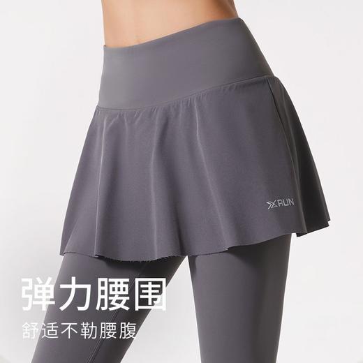 健身裤女加绒晨跑外穿速干透气运动长裤时尚假两件防走光瑜伽长裤 商品图3