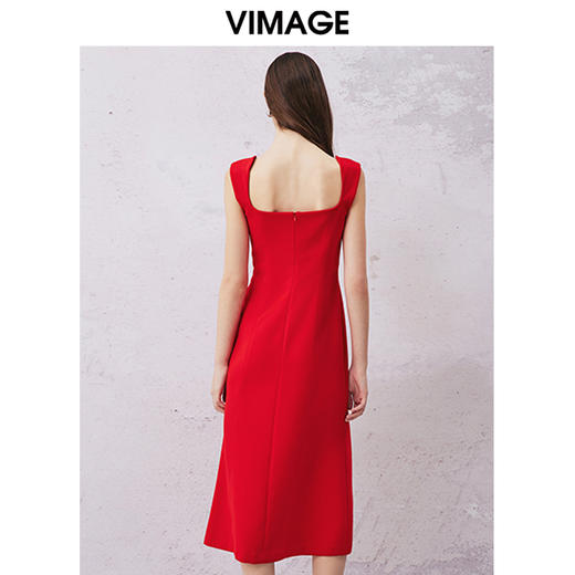 VIMAGE纬漫纪夏季新款显瘦洋气吊带连衣裙V2177708 商品图4