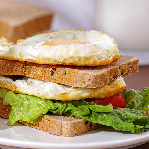 【淡淡黑麦香！黑麦谷物软吐司】300g/箱  肪高营养 粗粮纤维不单独添加蔗糖早餐代餐零食粗粮面包 商品图2