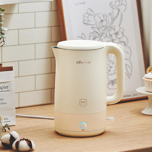 【小程序】小熊(Bear)电水壶 电热水壶 家用大容量热水壶烧水壶 恒温水壶一体保温壶 一键保温316不锈钢双层防烫开水壶 ZDH-P17H6 商品图2
