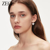 ZEGL复古爱心人造珍珠耳环女秋冬2023年新款爆款耳钉小众银针耳饰 商品缩略图4