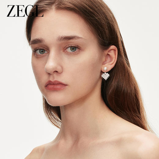 ZEGL复古爱心人造珍珠耳环女秋冬2023年新款爆款耳钉小众银针耳饰 商品图4