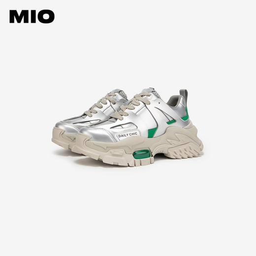 MIO米奥春季银色老爹鞋厚底时尚休闲鞋时髦舒适女鞋M241561603 商品图3