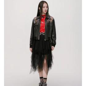 南二楼渔牌2023年冬季夹克短外套FGHD3306精品女装