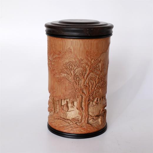 山水清音°竹雕茶叶罐 商品图1