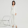 IWY/干练白色一粒扣西装套装女秋冬新款职业装套装高端商务工作服C13518+P33518-白色 商品缩略图0