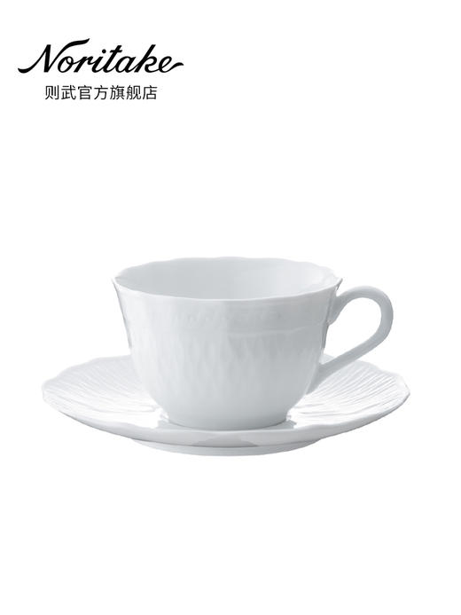Noritake则武 cher blanc北欧风下午茶杯碟套装咖啡杯子高档茶具 商品图1