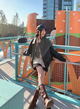 酷女孩冬天必备的皮衣，怎么能错过呢~