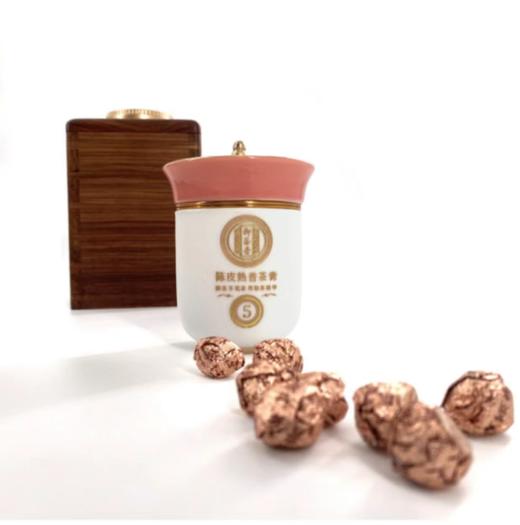 陈皮熟普茶膏  套1兔年行九州套组：陈皮熟普茶膏1盒（2g*8粒）赠品小钢炮焖膏壶1个900ml 套2虎年臻品木盒套组：陈皮熟普茶膏1罐（2g*30粒）赠品小钢炮焖膏壶1个2000ml、醒酒温膏壶一套 商品图5