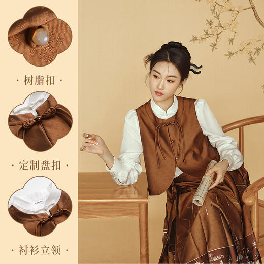 OLrain欧芮儿新中式衬衫女早春2024年新款高级感气质立领上衣 商品图2