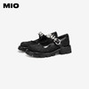 MIO米奥春季圆头中跟浅口单鞋国风一字式扣带复古玛丽珍鞋M241432611 商品缩略图3