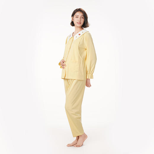 都市丽人生活家居春夏睡衣女32支纯棉单面家居服薄款长袖长裤女士纯棉套装LH4CA1 商品图2