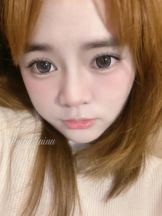 【本店实拍】狗狗眼元气系列偏大着色-灰/巧/棕/粉-14.5mm 【年抛 度数0-1000度 含525/575 】 商品图9