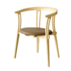 如然楠竹休闲椅家用现代简约茶室椅子靠背圈椅餐厅餐椅休闲扶手椅 商品缩略图4