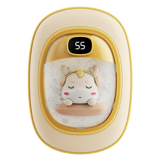 充电宝二合一【秋冬萌宠龙暖手宝】usb夜灯数显 迷你便携式 暖手冬季礼品 商品图3