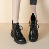 【女鞋专场】新款真皮厚底马丁靴女2023年秋季薄款小个子显瘦短靴潮ins机车靴 商品缩略图3